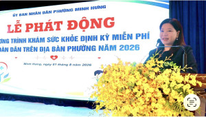 Phường Minh Hưng phát động khám sức khỏe định kỳ miễn phí cho toàn dân