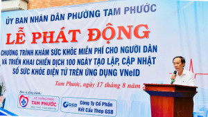 Phường Tam Phước phát động khám sức khỏe miễn phí và triển khai sổ khám sức khỏe điện tử