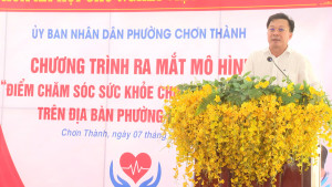 Phường Chơn Thành ra mắt mô hình “Điểm chăm sóc sức khỏe cho người cao tuổi”