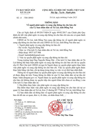 TB người phát ngôn báo chí