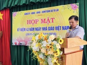 Xã Tà Lài long trọng tổ chức hợp mặt ngày Nhà giáo Việt Nam (20/11/1982 – 20/11/2025)