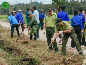 Tổ chức trồng hoa tại cánh đồng lúa C8, ấp 4, xã Tà Lài