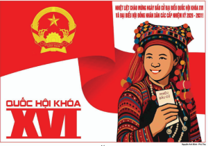 Mẫu tranh cổ động tuyên truyền bầu cử đại biểu QUốc hội khóa...