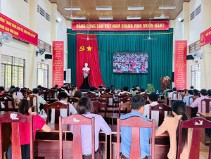 Đảng ủy xã Tà Lài tổ chức hội nghị trực tuyến quán triệt Nghị quyết của Bộ Chính trị