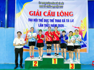 Xã Tà Lài trao giải môn bóng đá nam và cầu lông tại Đại hội TDTT lần thứ I năm 2026