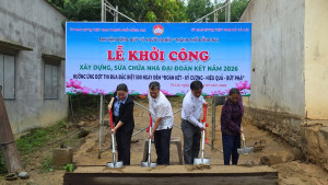 Tà Lài tổ chức Lễ phát động khởi công xây dựng, sửa chữa 21 căn nhà Đại đoàn kết cho hộ nghèo, hộ cận nghèo năm 2026