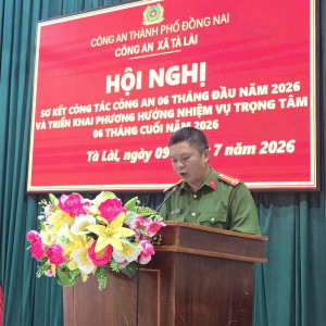 Công an xã Tà Lài tổ chức Hội nghị sơ kết công tác công an 6...
