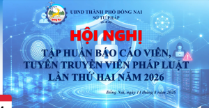 Hội nghị tập huấn báo cáo viên pháp luật năm 2026