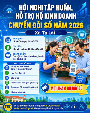 Thông báo tham dự Hội nghị hỗ trợ hộ kinh doanh, bán buôn,...