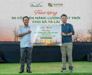 KATIEN SAFARI TÀI TRỢ 50 TRỤ ĐÈN NĂNG LƯỢNG MẶT TRỜI CHO XÃ...