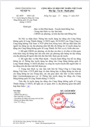 TUYỂN DỤNG LAO ĐỘNG CHO CẢNG HÀNG KHÔNG QUỐC TẾ LONG THÀNH