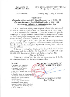 hình anh thông báo 12 bầu cử