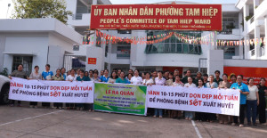 Phường Tam Hiệp Triển khai chiến dịch diệt lăng quăng, bọ gậy và truyền thông phòng chống dịch bệnh Sốt xuất huyết trên địa bàn phường Tam Hiệp