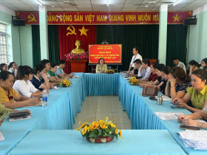 UBND PHƯỜNG TỔ CHỨC GIAO BAN KHỐI GIÁO DỤC CÁC NHÓM TRẺ, LỚP MẦM NON ĐỘC LẬP TRÊN ĐỊA BÀN PHƯỜNG