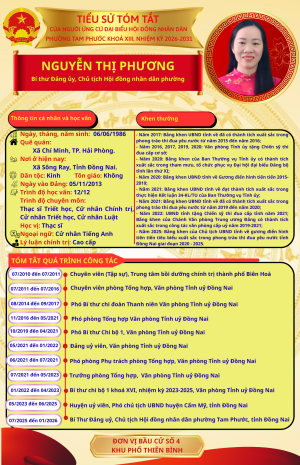 CHÂN DUNG NHỮNG NGƯỜI ỨNG CỬ ĐẠI BIỂU HĐND PHƯỜNG TAM PHƯỚC NHIỆM KỲ 2026-2031