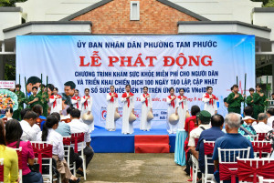 UBND PHƯỜNG TAM PHƯỚC TỔ CHỨC LỄ PHÁT ĐỘNG CHƯƠNG TRÌNH KHÁM SỨC KHỎE MIỄN PHÍ CHO NHÂN DÂN VÀ CHIẾN DỊCH 100 NGÀY TẠO LẬP SỔ SỨC KHỎE ĐIỆN TỬ TRÊN ĐỊA BÀN PHƯỜNG