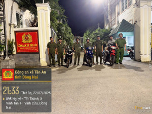 Công an xã Tân An: Tuần tra đêm, giữ vững và đảm bảo an ninh trật tự