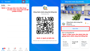 Hướng dẫn về việc Nhận được tin nhắn thông tin, trạng thái hồ sơ từ Zalo OA Cổng hành chính công tỉnh Đồng Nai