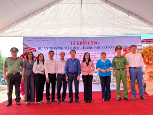 KHỞI CÔNG DỰ ÁN TRƯỜNG TIỂU HỌC - TRUNG HỌC CƠ SỞ VĨNH TÂN