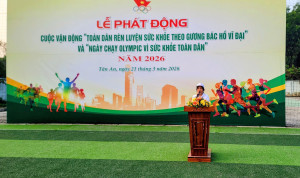 Xã Tân An tổ chức Lễ phát động Ngày chạy Olympic vì sức khỏe toàn dân năm 2026