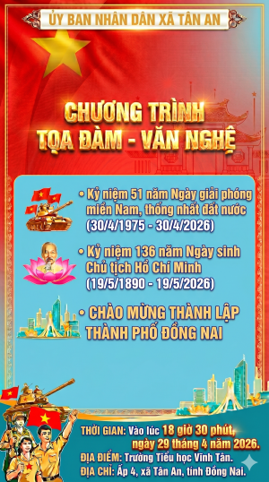 XÃ TÂN AN TỔ CHỨC CHƯƠNG TRÌNH TOẠ ĐÀM VÀ BIỂU DIỄN VĂN NGHỆ