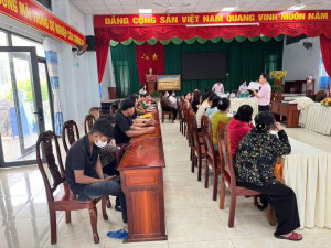 Ban đại diện Hội đồng quản trị Ngân hàng Chính sách xã hội (NHCSXH) xã Tân An, sơ kết hoạt động tín dụng chính sách xã hội 6 tháng đầu năm 2026.