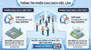 Thông tin sàn giao dịch việc làm tháng 8/2026