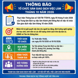 Thực hiện Thông báo số 120/TB-TTDVVL ngày 05 tháng 9 năm...