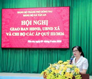 XÃ TÂN AN TỔ CHỨC HỘI NGHỊ GIAO BAN HĐND, UBND VÀ CHI BỘ CÁC...