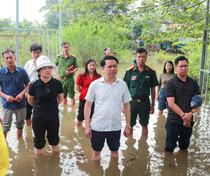 LÃNH ĐẠO UBND XÃ TÂN AN TRỰC TIẾP KHẢO SÁT VÙNG NGẬP, CHỦ...