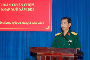 HỘI ĐỒNG NVQS XÃ TÂN HƯNG XÉT DUYỆT TUYỂN CHỌN CÔNG DÂN NHẬP NGŨ NĂM 2026