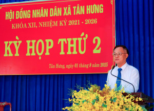 HĐND XÃ TÂN HƯNG TỔ CHỨC KỲ HỌP THỨ 2, GIỮA NĂM 2025