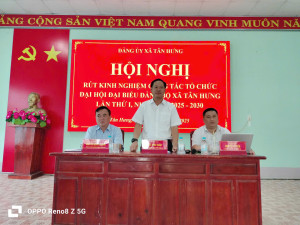 TÂN HƯNG TỔNG KẾT CÔNG TÁC TỔ CHỨC ĐẠI HỘI ĐẢNG BỘ XÃ LẦN THỨ I, NHIỆM KỲ 2025–2030