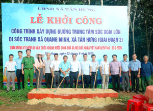 TÂN HƯNG KHỞI CÔNG CÔNG TRÌNH CHÀO MỪNG THÀNH CÔNG ĐẠI HỘI ĐẢNG BỘ VÀ 80 NĂM QUỐC KHÁNH