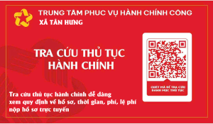 Xã Tân Hưng đẩy mạnh chuyển đổi số tra cứu thủ tục hành chính