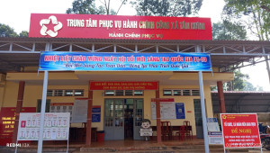 trung tâm hành chính công tại trụ sở UBND xã Tân Hưng