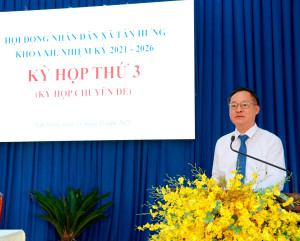 HĐND XÃ TÂN HƯNG KHÓA I TỔ CHỨC KỲ HỌP THỨ 3 (KỲ HỌP  CHUYÊN ĐỀ)