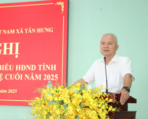 HỘI NGHỊ TIẾP XÚC CỬ TRI XÃ TÂN HƯNG TRƯỚC KỲ HỌP CUỐI NĂM 2025 CỦA HĐND TỈNH