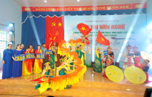 TÂN HƯNG TỔ CHỨC HỘI THI VĂN NGHỆ CHÀO MỪNG 43 NĂM NGÀY NHÀ GIÁO VIỆT NAM