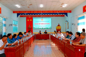 UBMTTQ VIỆT NAM XÃ TÂN HƯNG TỔ CHỨC HỘI NGHỊ HIỆP THƯƠNG LẦN...