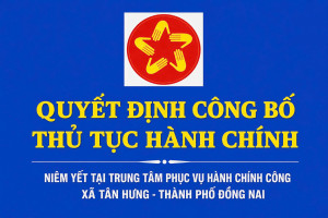 Công bố thủ tục hành chính Thành phố Đồng Nai