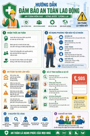 HƯỞNG ỨNG THÁNG HÀNH ĐỘNG VỀ AN TOÀN VỆ SINH LAO ĐỘNG NĂM 2026: "AN TOÀN HÔM NAY – VỮNG BƯỚC TƯƠNG LAI"