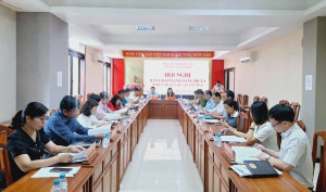 Quang cảnh Hội nghị Ban chấp hành Đảng ủy.