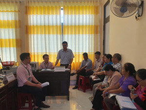 HỌP GIAO BAN PHÒNG GIAO DỊCH NGÂN HÀNG CHÍNH SÁCH XÃ HỘI HỚN...