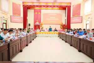 HỘI ĐỒNG NVQS XÃ TÂN KHAI TỔ CHỨC HỘI NGHỊ XÉT DUYỆT TIÊU CHUẨN TUYỂN CHỌN VÀ GỌI CÔNG DÂN NHẬP NGŨ NĂM 2026.