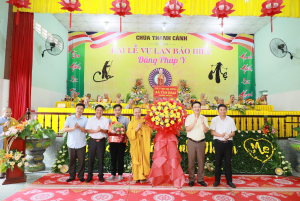 CHÙA THANH CẢNH, XÃ TÂN KHAI TỔ CHỨC ĐẠI LỄ VU LAN BÁO HIẾU, DÂNG PHÁP Y