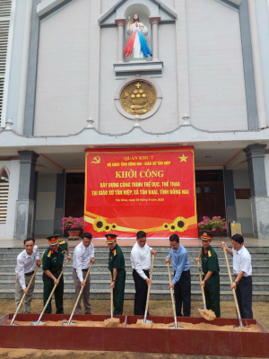 LỄ KHỞI CÔNG CÔNG TRÌNH THỂ DỤC, THỂ THAO TẠI GIÁO XỨ TÂN HIỆP