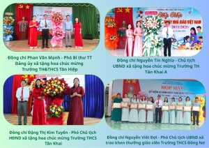 LÃNH ĐẠO ĐẢNG ỦY – HĐND – UBND - ỦY BAN MTTQ VIỆT NAM XÃ CHÚC MỪNG, CHUNG VUI CÙNG CÁC TRƯỜNG NHÂN NGÀY NHÀ GIÁO VIỆT NAM 20/11