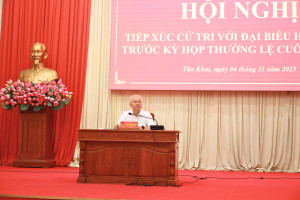 ĐẠI BIỂU HĐND TỈNH HOÀNG MINH QUANG TIẾP XÚC CỬ TRI XÃ TÂN KHAI TRƯỚC KỲ HỌP THƯỜNG LỆ CUỐI NĂM 2025