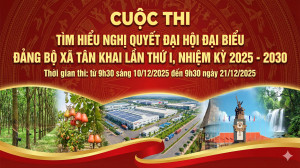 CUỘC THI TÌM HIỂU NGHỊ QUYẾT ĐẠI HỘI ĐẠI BIỂU ĐẢNG BỘ XÃ TÂN KHAI LẦN THỨ I, NHIỆM KỲ 2025-2030